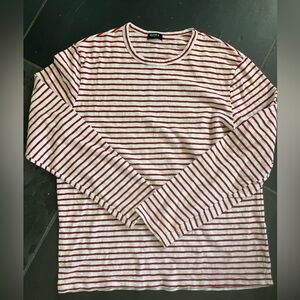 Forever 21 Men’s Approximately Size Large Shirt with Red Stripes